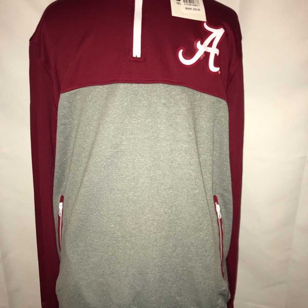 New E5 Men's Strata Poly 1/4 Zip Alabama Crimson